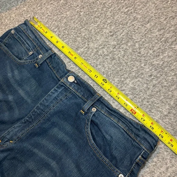 Levi’s 505 Men’s Straight Leg Jeans W40x30 Dark Blue Wash Stretch - Picture 6 of 9